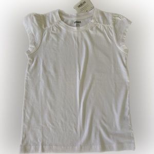 GYMBOREE NWT-S5/6 girls Solid white cute tee shirt